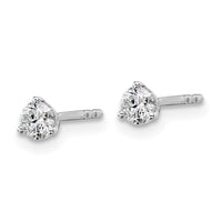Platinum 1/3ct Cert Lab Grown Diamond VS+ F+ Round Comp Stud Earrings