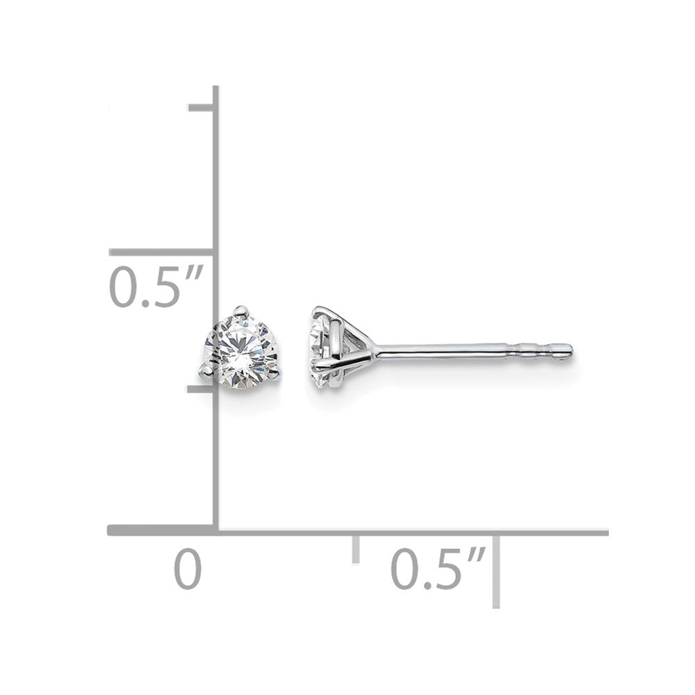 Platinum 1/3ct Lab Grown Diamond VS+ F+ Round Comp Stud Earrings