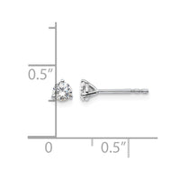 Platinum 1/3ct Lab Grown Diamond VS+ F+ Round Comp Stud Earrings