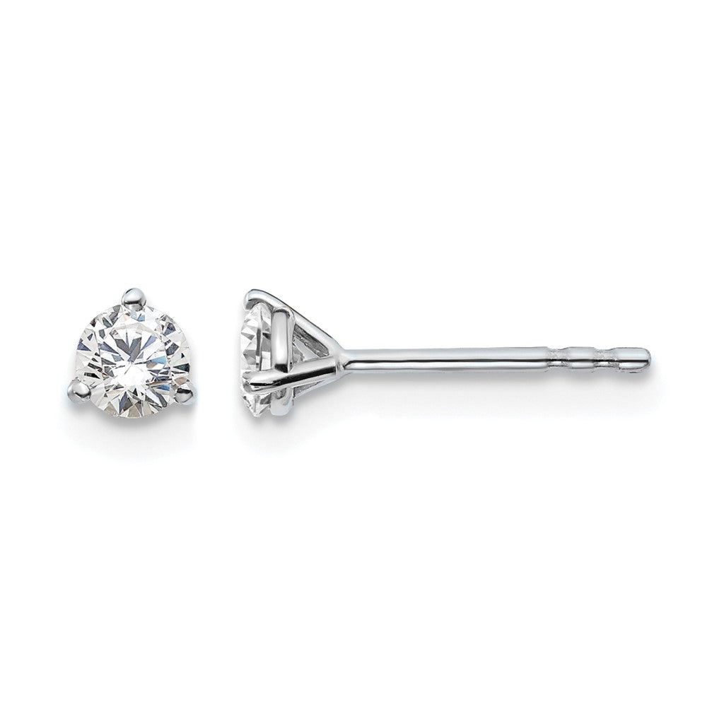 Platinum 1/3ct Cert Lab Grown Diamond VS+ F+ Round Comp Stud Earrings