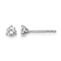 Platinum 1/3ct Cert Lab Grown Diamond VS+ F+ Round Comp Stud Earrings