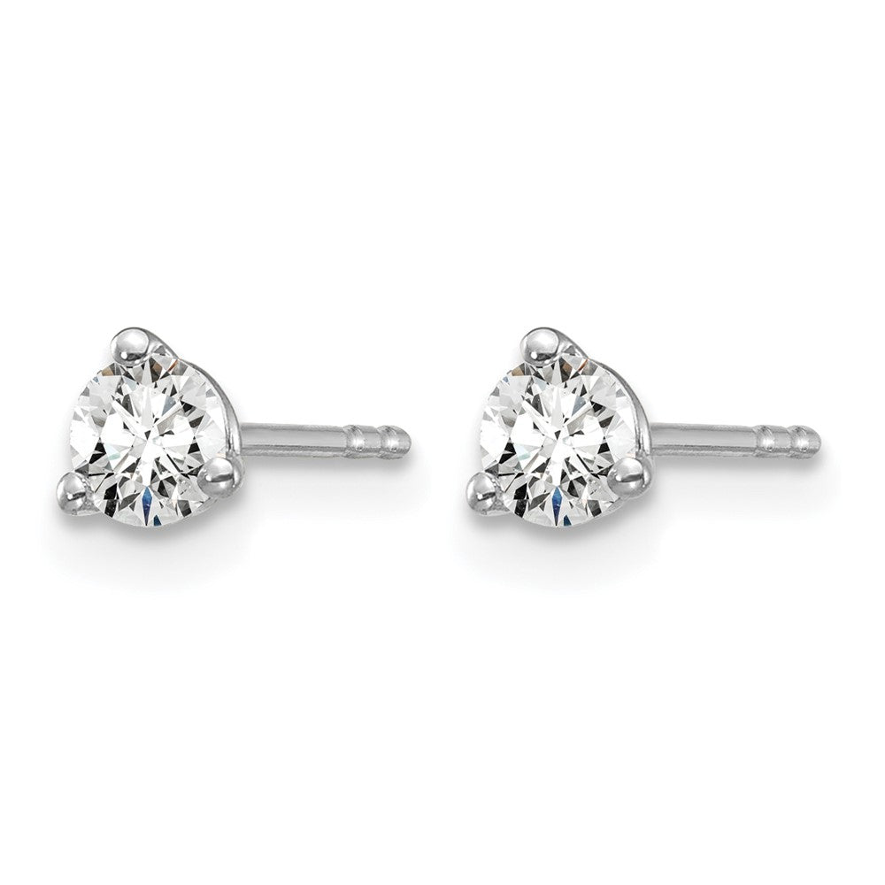 14kw 1/3ct Lab Grown Diamond VS/SI+ G+ Round Complete Stud Earrings