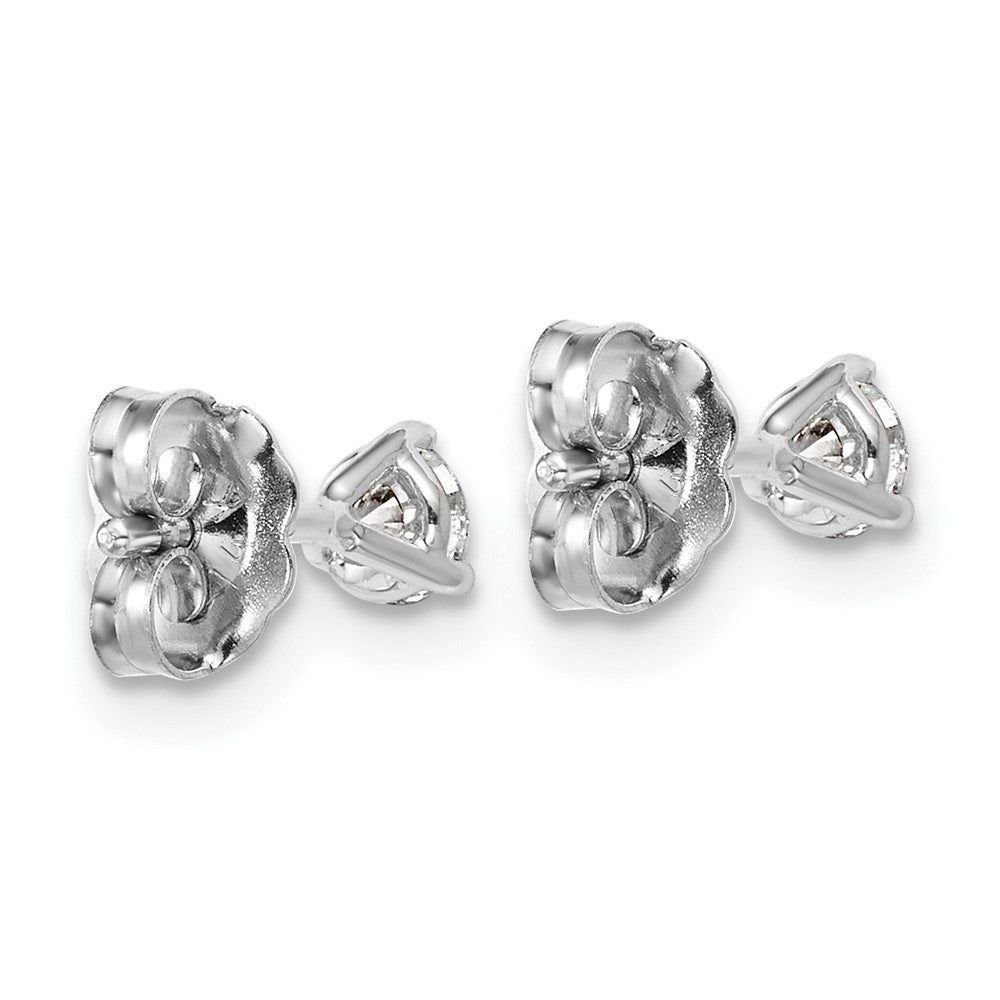 14kw 1/3ct Lab Grown Diamond VS+ F+ Round Complete Stud Earrings