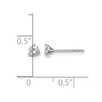 14kw 1/3ct Lab Grown Diamond VS+ F+ Round Complete Stud Earrings