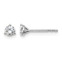 14kw 1/3ct Cert Lab Grown Diamond VS+ F+ Round Complete Stud Earrings