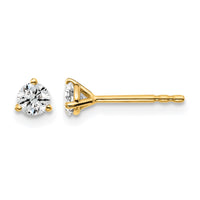 14ky 1/3ct Cert Lab Grown Diamond VS+ F+ Round Complete Stud Earrings