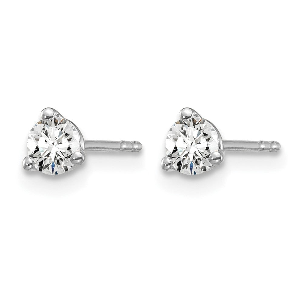 14kw 3/8ct Lab Grown Diamond VS/SI+ G+ Round Complete Stud Earrings