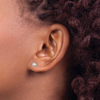 14kw 3/8ct Lab Grown Diamond VS/SI+ G+ Round Complete Stud Earrings
