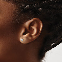 14ky 3/8ct Lab Grown Diamond VS+ F+ Round Complete Stud Earrings