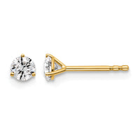 14ky 3/8ct Lab Grown Diamond VS+ F+ Round Complete Stud Earrings