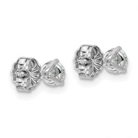 18kw 1/2ct Cert Lab Grown Diamond VS+ F+ Round Complete Stud Earrings