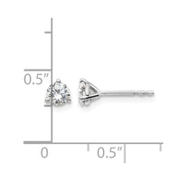18kw 1/2ct Cert Lab Grown Diamond VS+ F+ Round Complete Stud Earrings