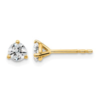 18ky 1/2ct Lab Grown Diamond VS+ F+ Round Complete Stud Earrings