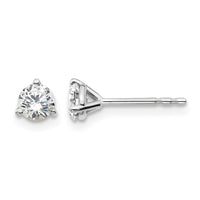 Platinum 1/2ct Cert Lab Grown Diamond VS+ F+ Round Comp Stud Earrings