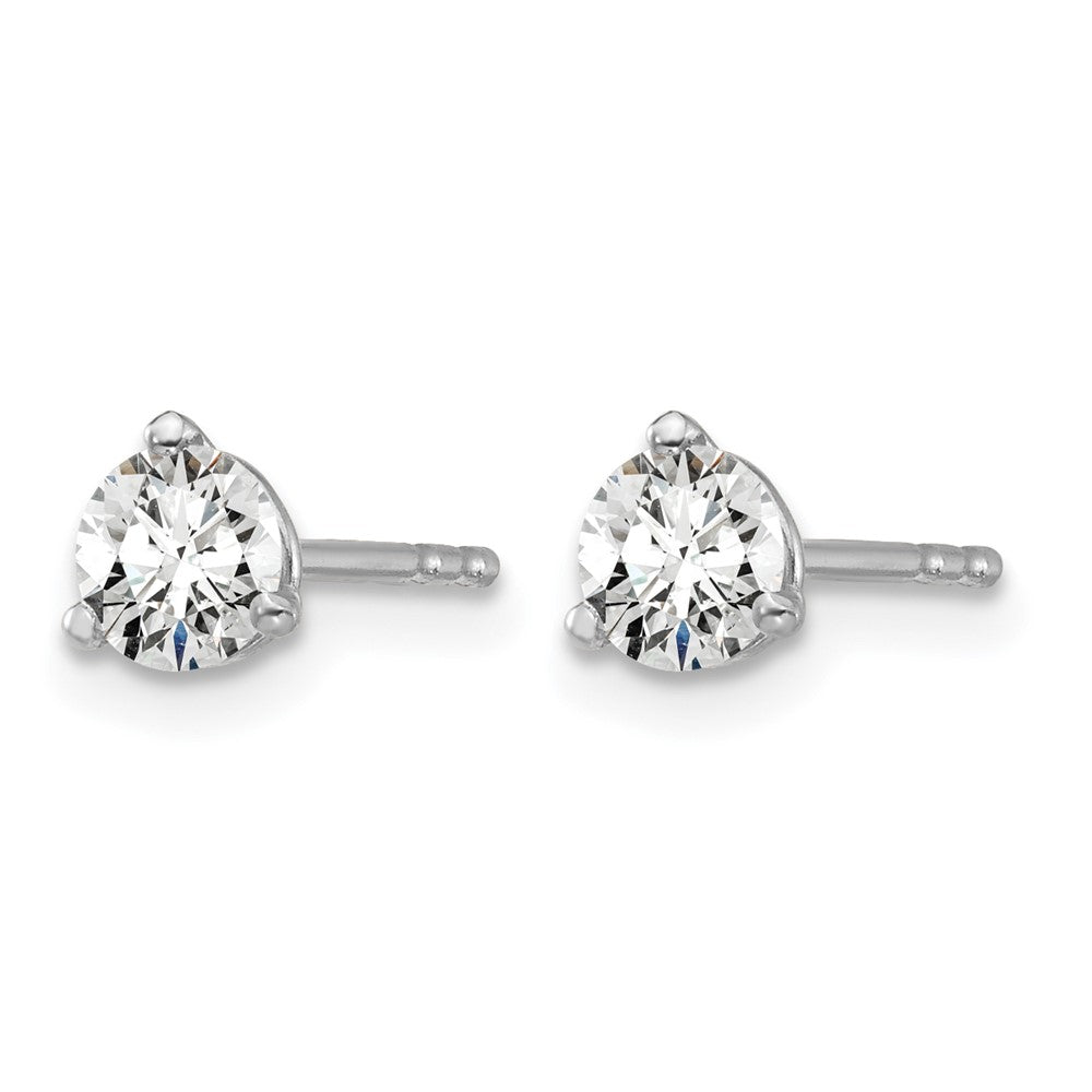 14kw 1/2ct Cert Lab Grown Diamond VS/SI+ G+ Round Comp Stud Earrings