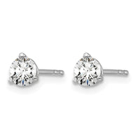 14kw 1/2ct Cert Lab Grown Diamond VS/SI+ G+ Round Comp Stud Earrings