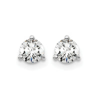 14kw 1/2ct Cert Lab Grown Diamond VS/SI+ G+ Round Comp Stud Earrings