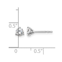 14kw 1/2ct Cert Lab Grown Diamond VS/SI+ G+ Round Comp Stud Earrings