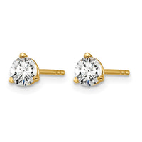 14ky 1/2ct Lab Grown Diamond VS/SI+ G+ Round Comp Stud Earrings