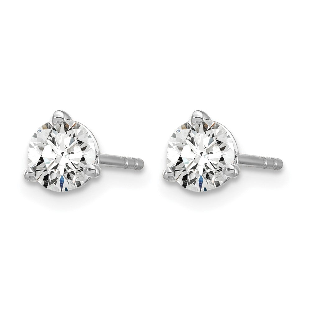 14kw 5/8ct Cert Lab Grown Diamond VS+ F+ Round Complete Stud Earrings