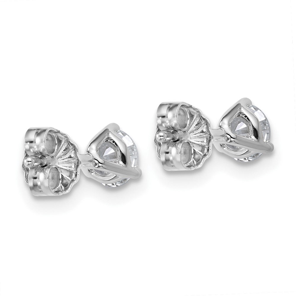 14kw 5/8ct Cert Lab Grown Diamond VS+ F+ Round Complete Stud Earrings