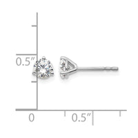 14kw 5/8ct Cert Lab Grown Diamond VS+ F+ Round Complete Stud Earrings