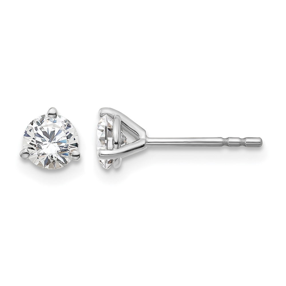 14kw 5/8ct Cert Lab Grown Diamond VS+ F+ Round Complete Stud Earrings