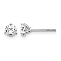 14kw 5/8ct Lab Grown Diamond VS/SI+ G+ Round Complete Stud Earrings