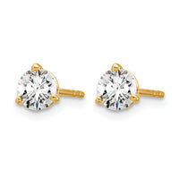 14ky 5/8ct Cert Lab Grown Diamond VS/SI+ G+ Round Complete Stud Earrings