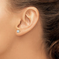 14ky 5/8ct Lab Grown Diamond VS/SI+ G+ Round Complete Stud Earrings