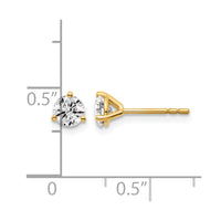 14ky 5/8ct Cert Lab Grown Diamond VS/SI+ G+ Round Complete Stud Earrings