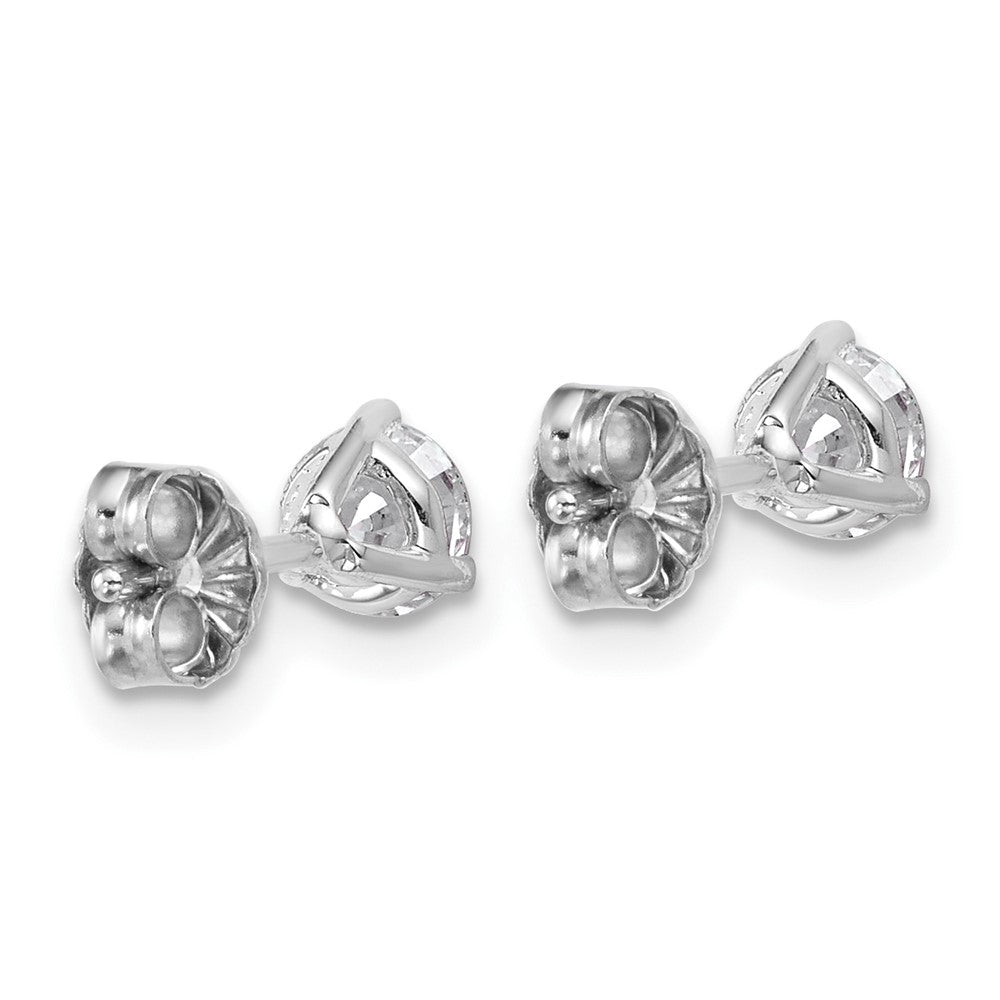 18kw 3/4ct Cert Lab Grown Diamond VS+ F+ Round Complete Stud Earrings