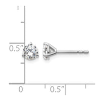 18kw 3/4ct Cert Lab Grown Diamond VS+ F+ Round Complete Stud Earrings