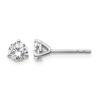 18kw 3/4ct Cert Lab Grown Diamond VS+ F+ Round Complete Stud Earrings