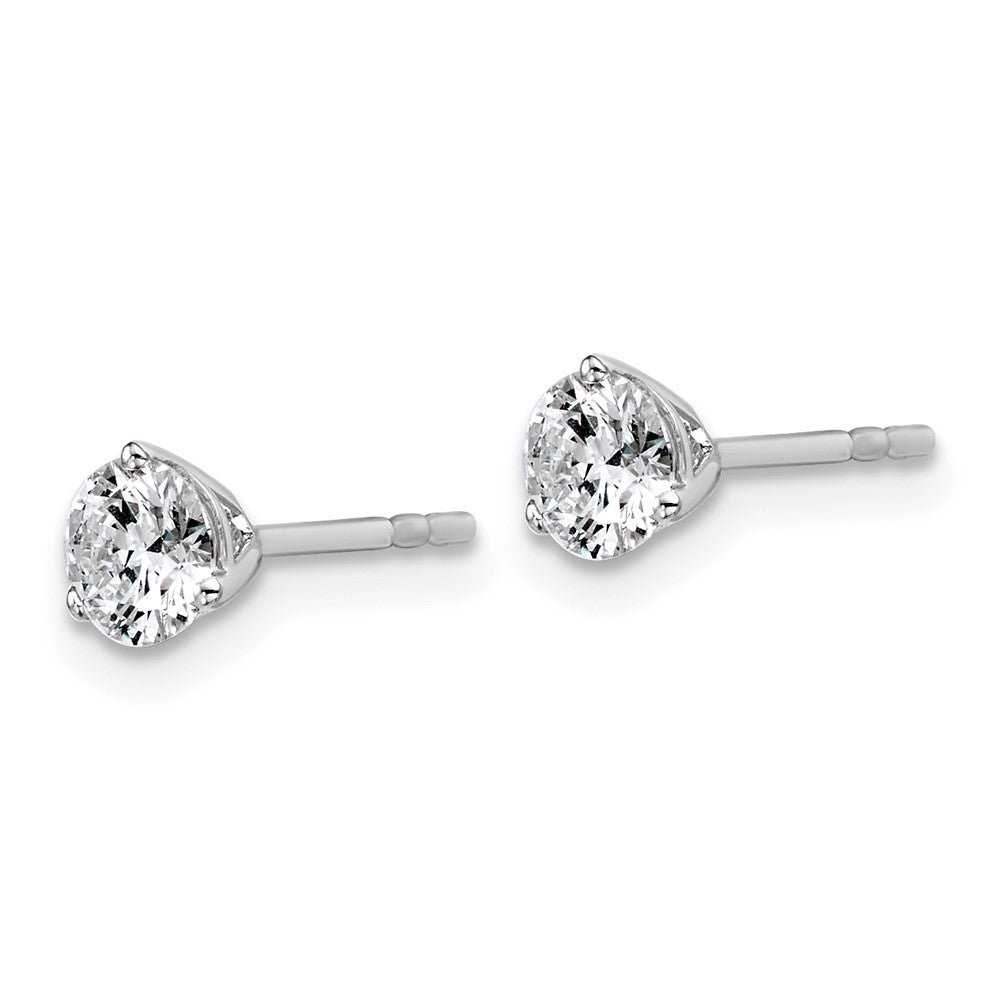 Platinum 3/4ct Cert Lab Grown Diamond VS+ F+ Round Comp Stud Earrings