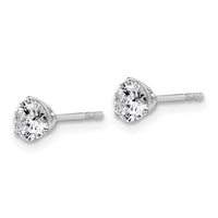 Platinum 3/4ct Lab Grown Diamond VS+ F+ Round Comp Stud Earrings