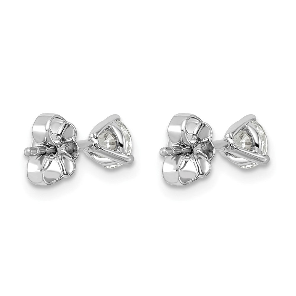 Platinum 3/4ct Cert Lab Grown Diamond VS+ F+ Round Comp Stud Earrings