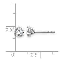 Platinum 3/4ct Cert Lab Grown Diamond VS+ F+ Round Comp Stud Earrings