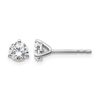 Platinum 3/4ct Cert Lab Grown Diamond VS+ F+ Round Comp Stud Earrings