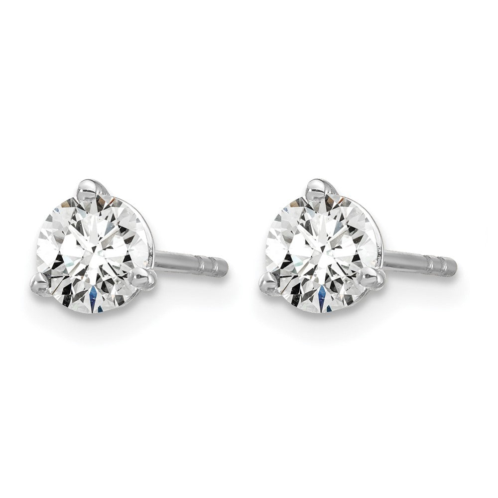 14kw 3/4ct Lab Grown Diamond VS/SI+ G+ Round Complete Stud Earrings