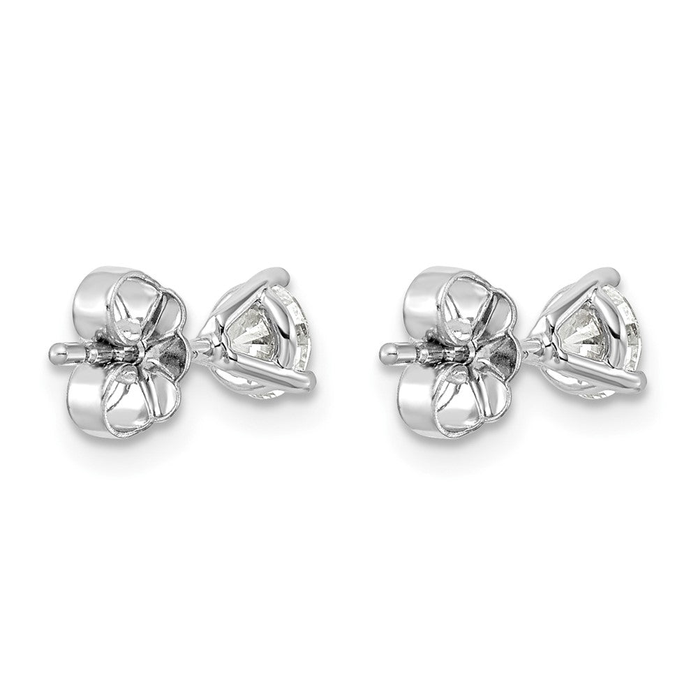 14kw 3/4ct Cert Lab Grown Diamond VS+ F+ Round Complete Stud Earrings