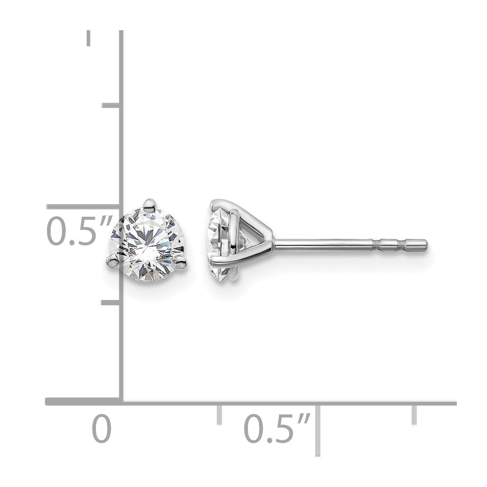 14kw 3/4ct Lab Grown Diamond VS/SI+ G+ Round Complete Stud Earrings