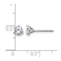14kw 3/4ct Cert Lab Grown Diamond VS+ F+ Round Complete Stud Earrings
