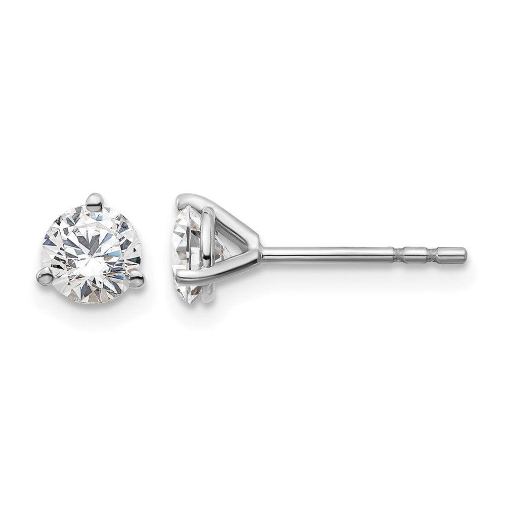 14kw 3/4ct Lab Grown Diamond VS+ F+ Round Complete Stud Earrings