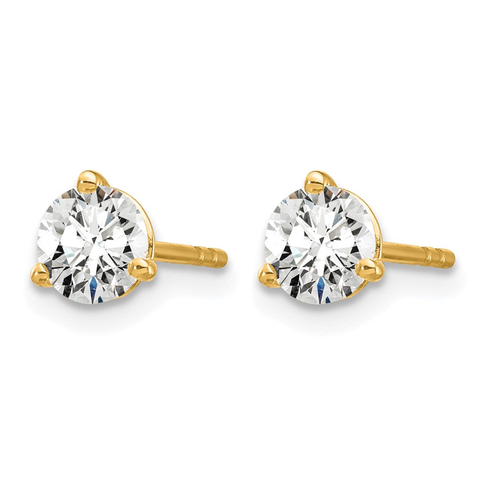 14ky 3/4ct Lab Grown Diamond VS/SI+ G+ Round Complete Stud Earrings
