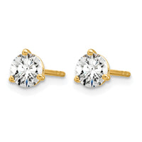 14ky 3/4ct Lab Grown Diamond VS/SI+ G+ Round Complete Stud Earrings