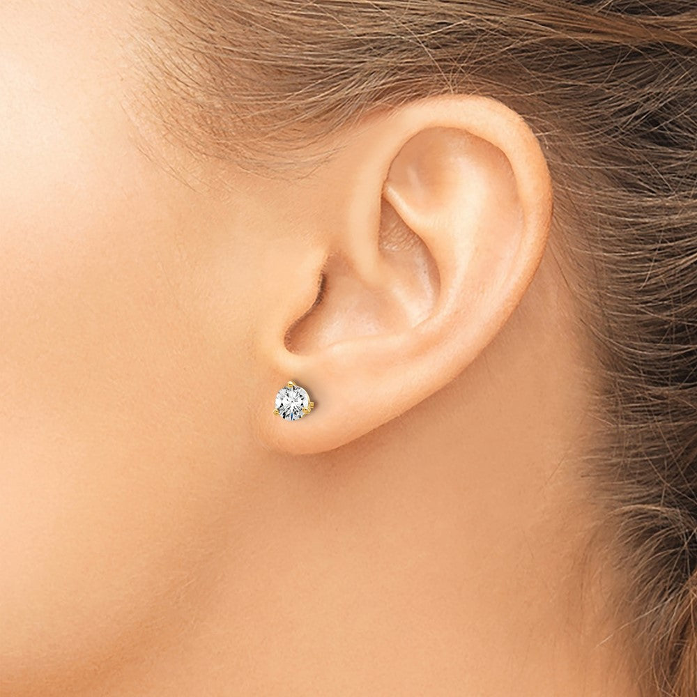 14ky 3/4ct Lab Grown Diamond VS/SI+ G+ Round Complete Stud Earrings