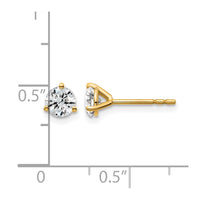 14ky 3/4ct Lab Grown Diamond VS/SI+ G+ Round Complete Stud Earrings