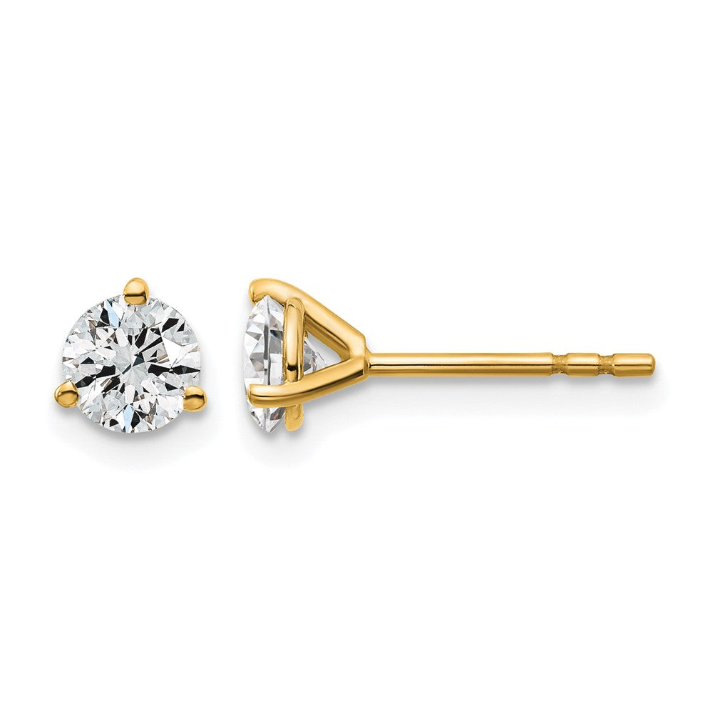 14ky 3/4ct Lab Grown Diamond VS/SI+ G+ Round Complete Stud Earrings