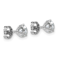 18kw 1ct Lab Grown Diamond VS+ F+ Round Complete Stud Earrings